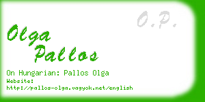 olga pallos business card